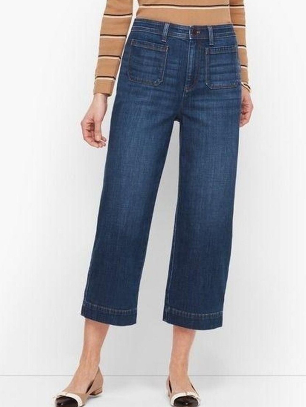 Talbots Flawless High Waist Wide Crop Jeans #3929